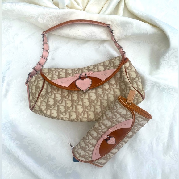 Dior Handbags - Christian Dior Romantique Trotter Heart Bag and Wallet set